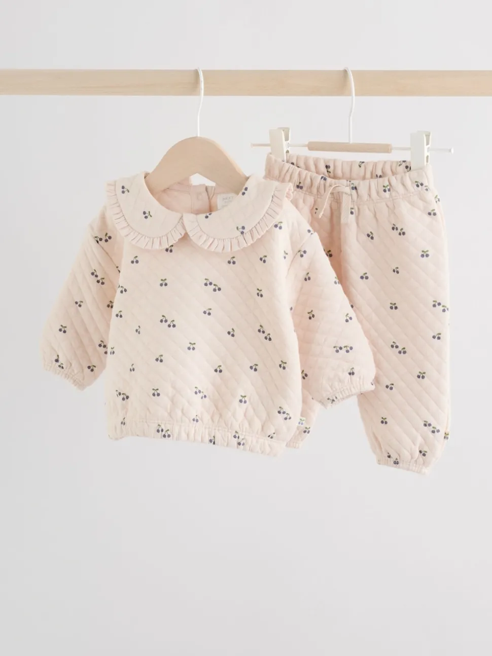 Ecru Baby Quilted Sweatshirt and Trousers Set 2 Piece (0mths-2yrs)