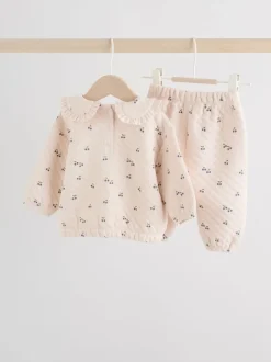 Ecru Baby Quilted Sweatshirt and Trousers Set 2 Piece (0mths-2yrs)