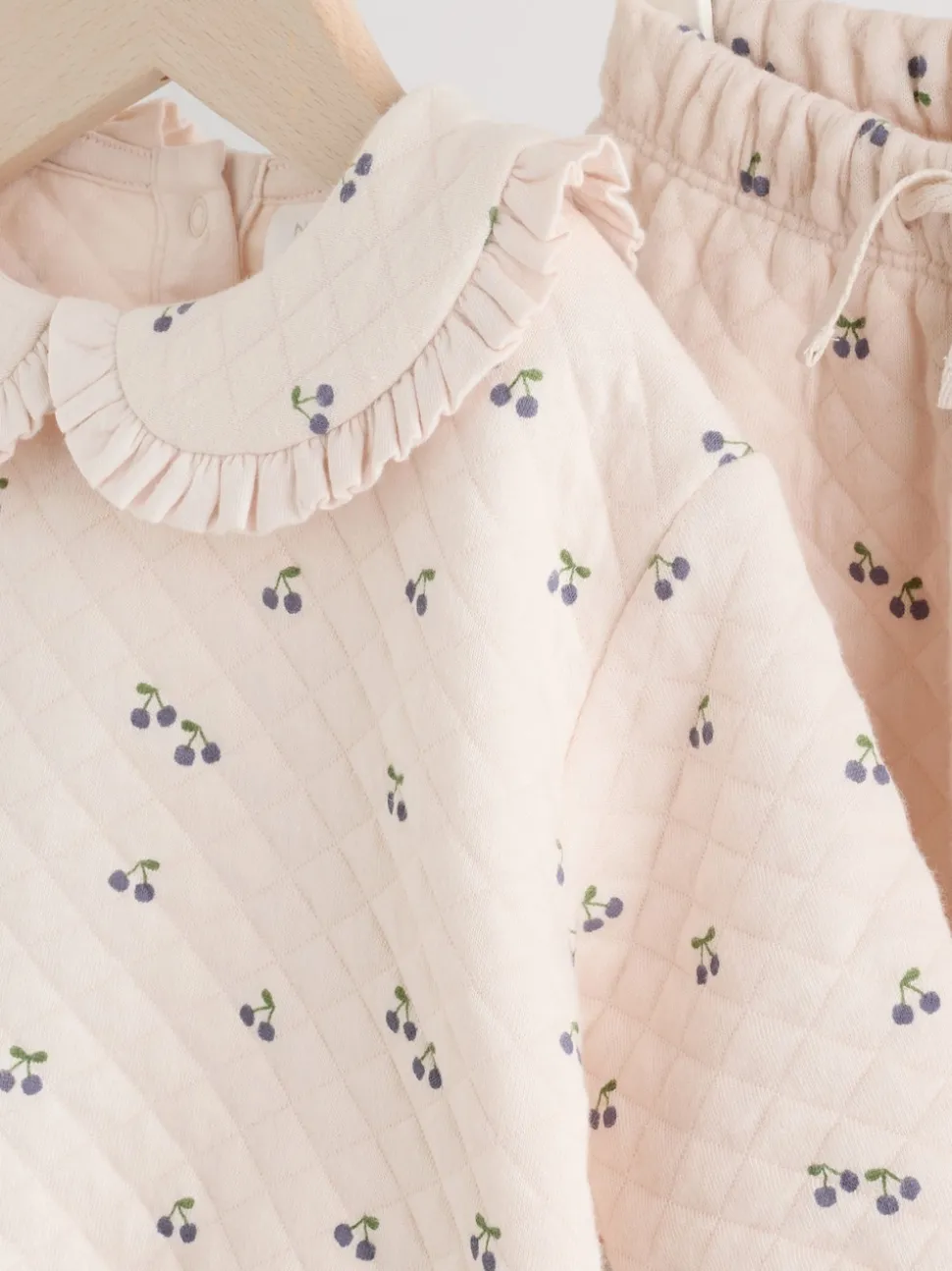 Ecru Baby Quilted Sweatshirt and Trousers Set 2 Piece (0mths-2yrs)