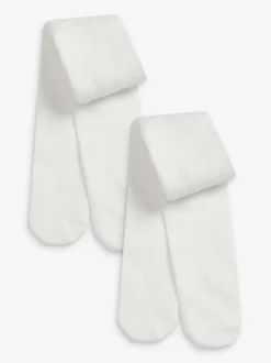 Ecru Baby Tights 2 Pack (0mths-2yrs)