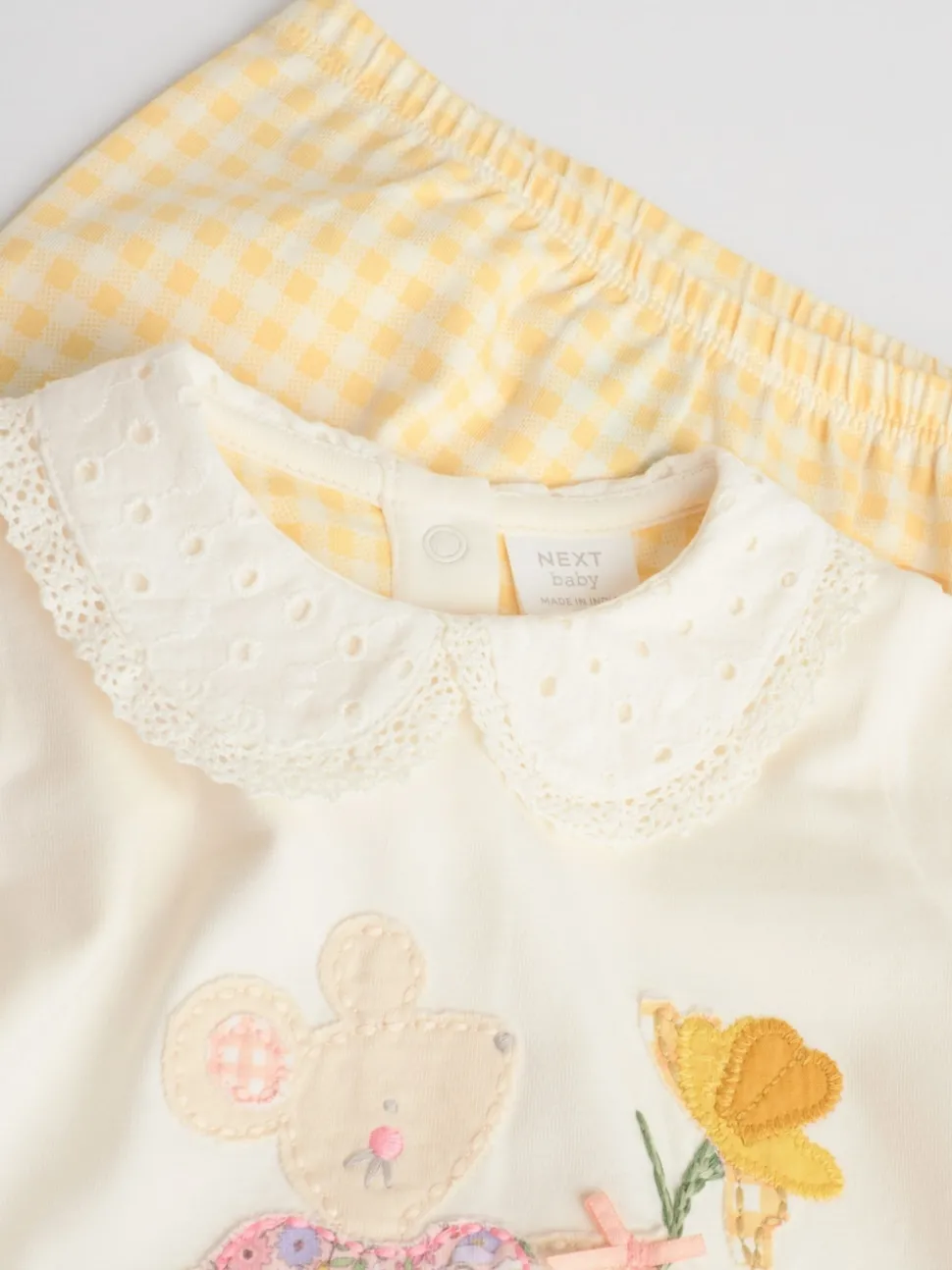 Ecru Fairy Mouse Long Sleeve Top and Legging Baby 2 Piece Set (0mths-2yrs)