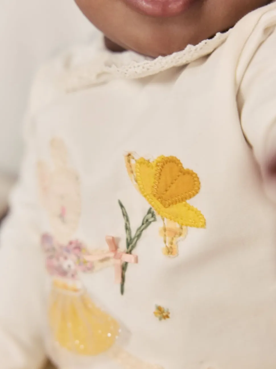 Ecru Fairy Mouse Long Sleeve Top and Legging Baby 2 Piece Set (0mths-2yrs)