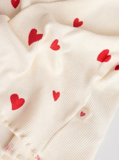 Ecru Hearts Baby Top and Leggings 2 Piece Set (0mths-2yrs)