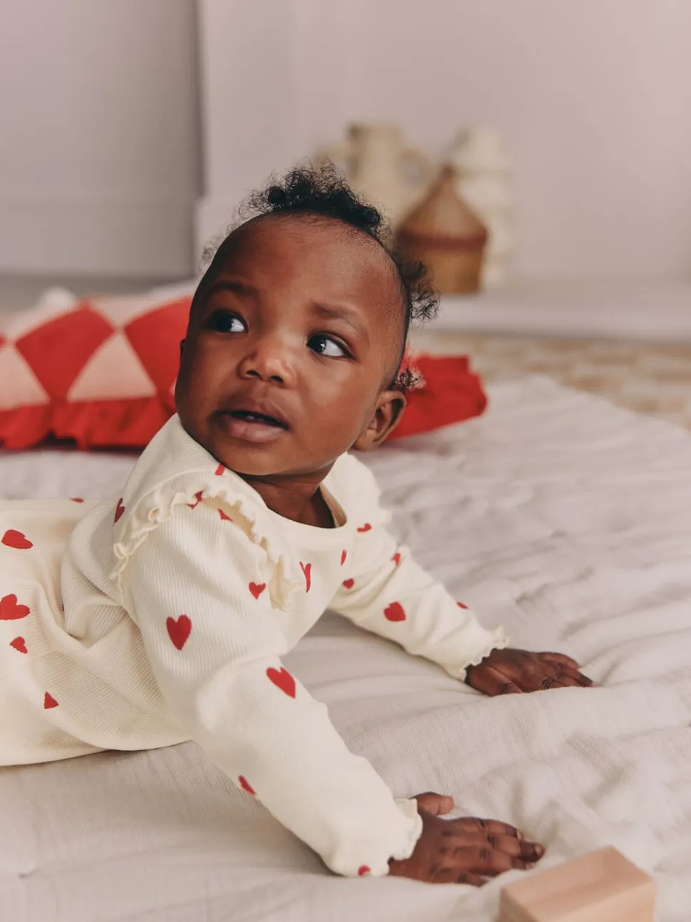 Ecru Hearts Baby Top and Leggings 2 Piece Set (0mths-2yrs)