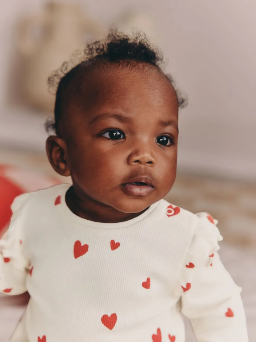 Ecru Hearts Baby Top and Leggings 2 Piece Set (0mths-2yrs)