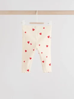 Ecru Hearts Baby Top and Leggings 2 Piece Set (0mths-2yrs)