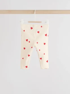 Ecru Hearts Baby Top and Leggings 2 Piece Set (0mths-2yrs)