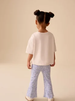 Ecru White Apple Character Short Sleeve Top and Leggings Set (3mths-7yrs)