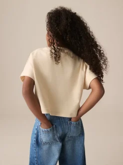 Ecru Boxy Bows T-Shirt (3-16yrs)