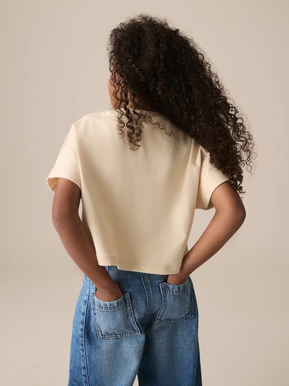 Ecru Boxy Bows T-Shirt (3-16yrs)