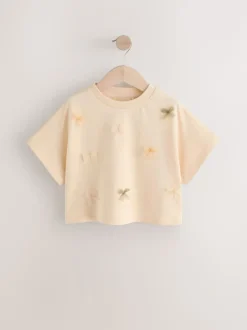 Ecru Boxy Bows T-Shirt (3-16yrs)