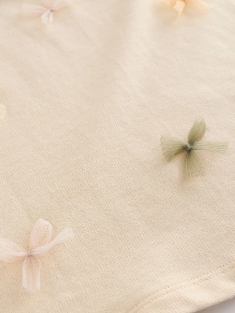 Ecru Boxy Bows T-Shirt (3-16yrs)
