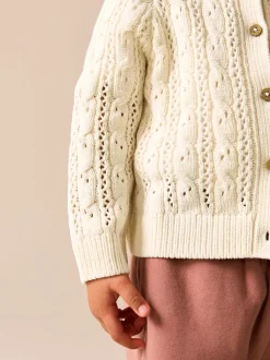 Ecru Cable Cardigan (3mths-7yrs)