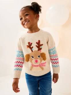 Ecru Christmas Jumper (3mths-7yrs)