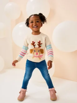 Ecru Christmas Jumper (3mths-7yrs)