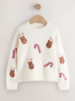 Ecru Christmas Jumper (3-16yrs)