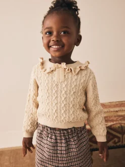 Ecru Cotton Cashmere Blend Jumper (3mths-7yrs)