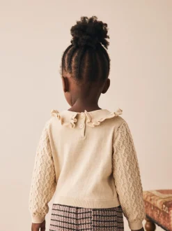 Ecru Cotton Cashmere Blend Jumper (3mths-7yrs)
