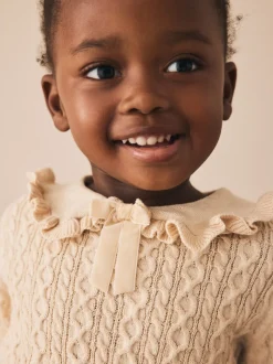 Ecru Cotton Cashmere Blend Jumper (3mths-7yrs)