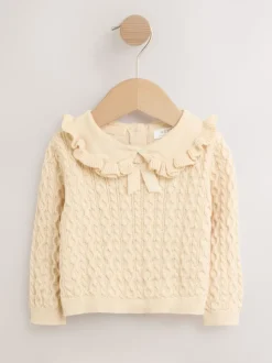 Ecru Cotton Cashmere Blend Jumper (3mths-7yrs)