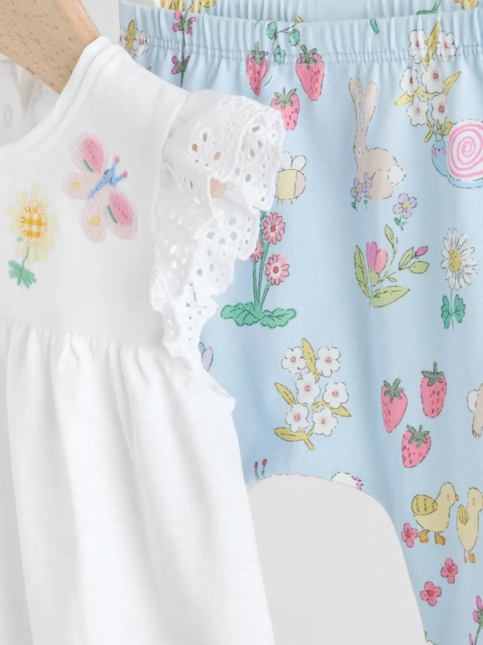 Ecru Fairy Short Sleeve Baby Top and Leggings 2 Piece set (0mths-2yrs)