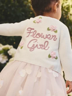 Ecru Flower Girl Occasion Cardigan (3mths-7yrs)