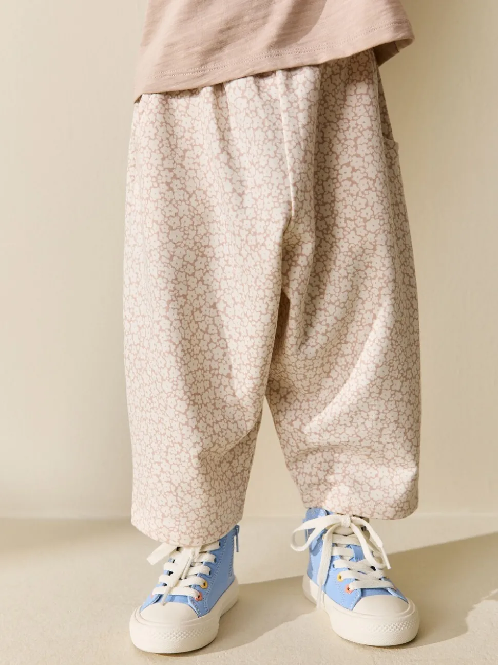 Ecru Flower Girl Short Sleeve Top and Barrel Trousers Set (3mths-7yrs)