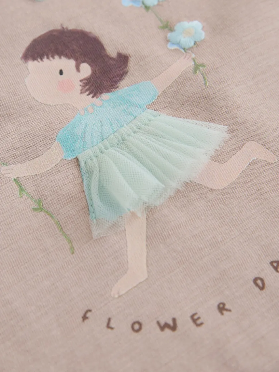 Ecru Flower Girl Short Sleeve Top and Barrel Trousers Set (3mths-7yrs)