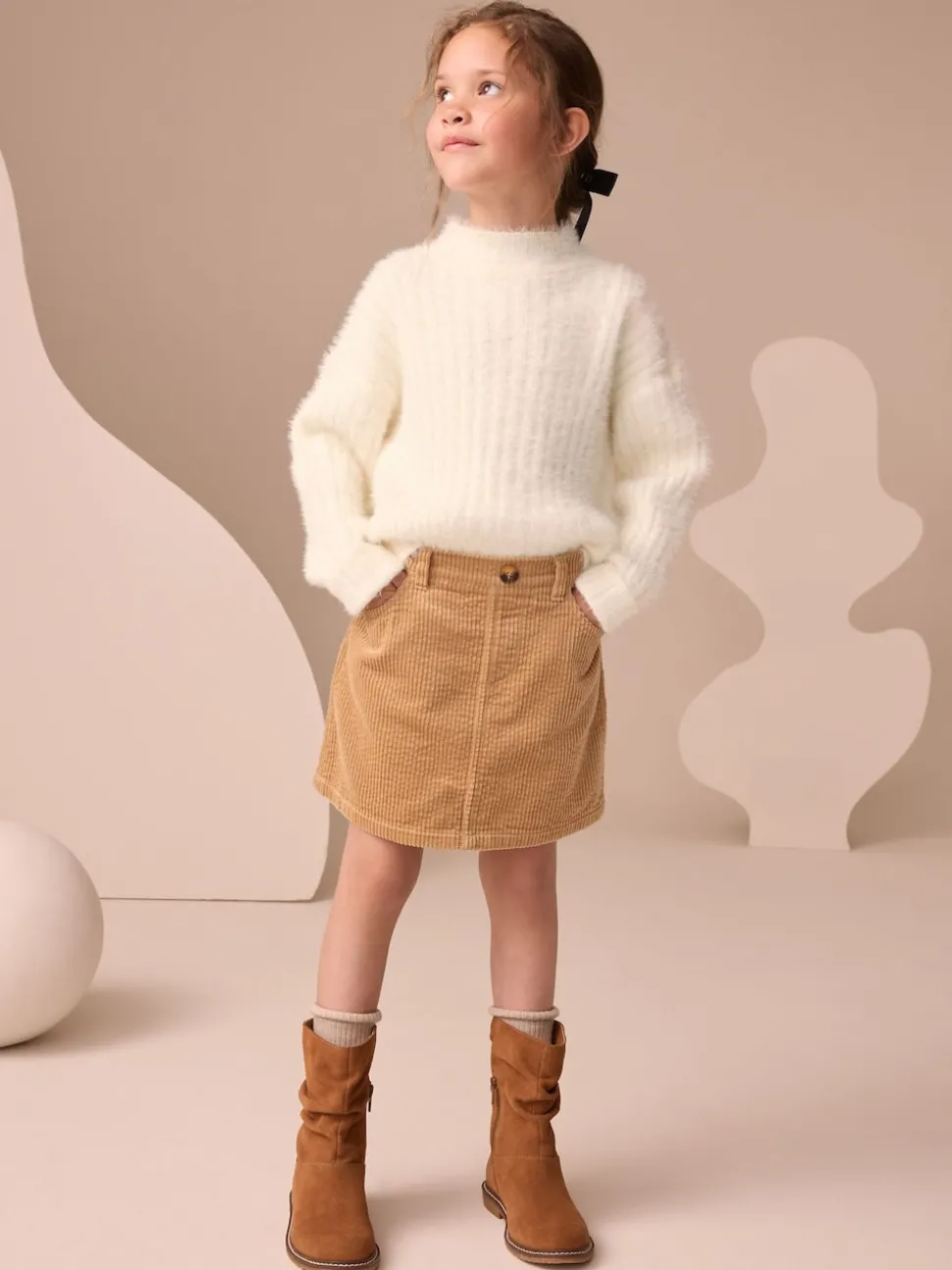 Ecru Fluffy Jumper (3-16yrs)