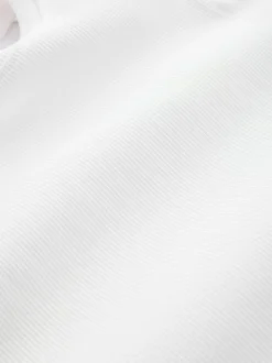 Ecru Frill Shoulder Ribbed Vest (3mths-7yrs)