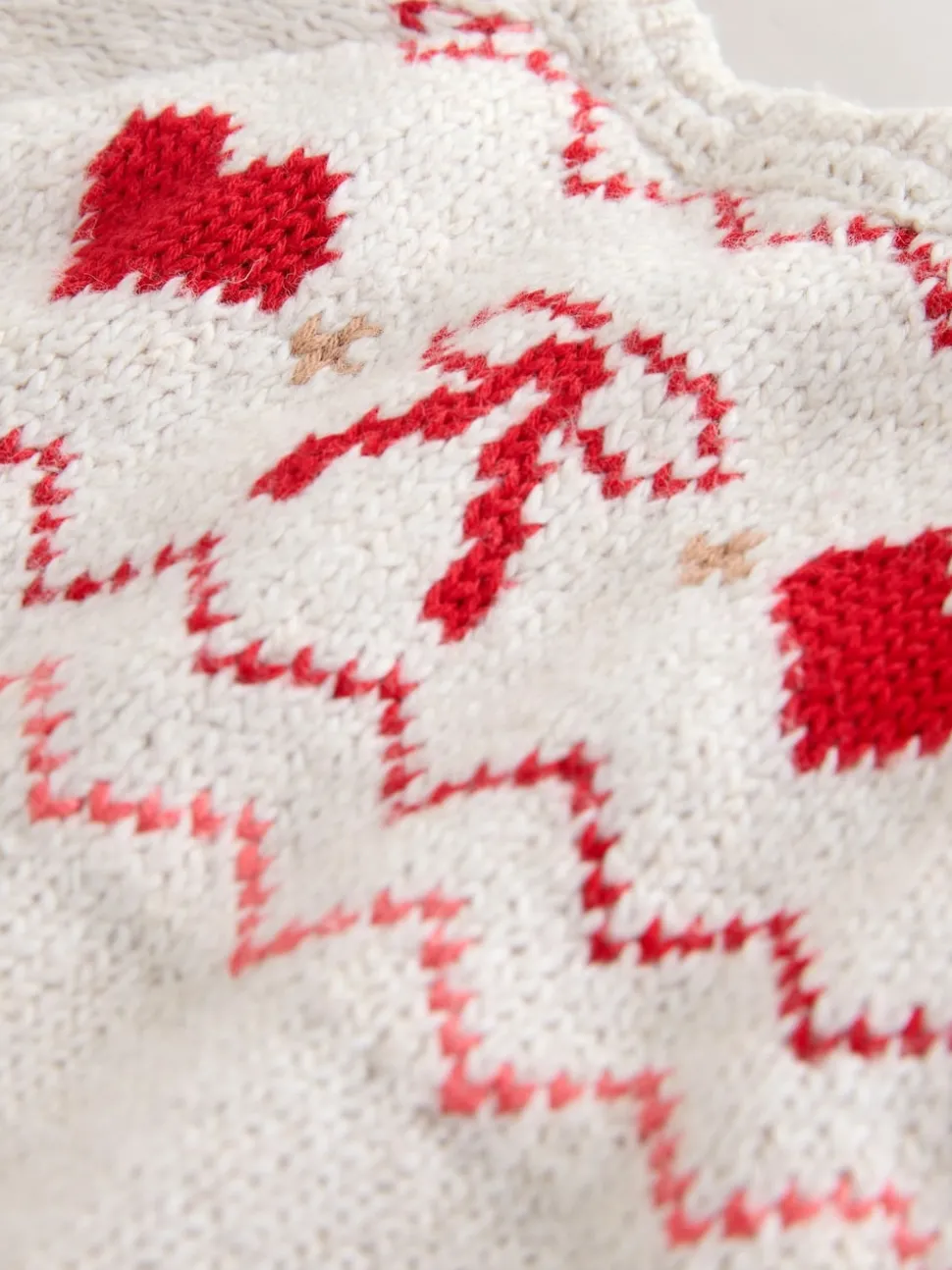 Ecru Heart Yoke Cardigan (3mths-7yrs)