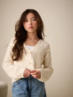 Ecru Knitted Cardigan (3-16yrs)