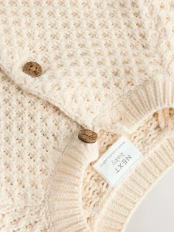 Ecru Knitted Embroidered Cardigan (0mths-2yrs)