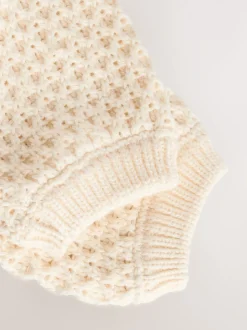 Ecru Knitted Embroidered Cardigan (0mths-2yrs)