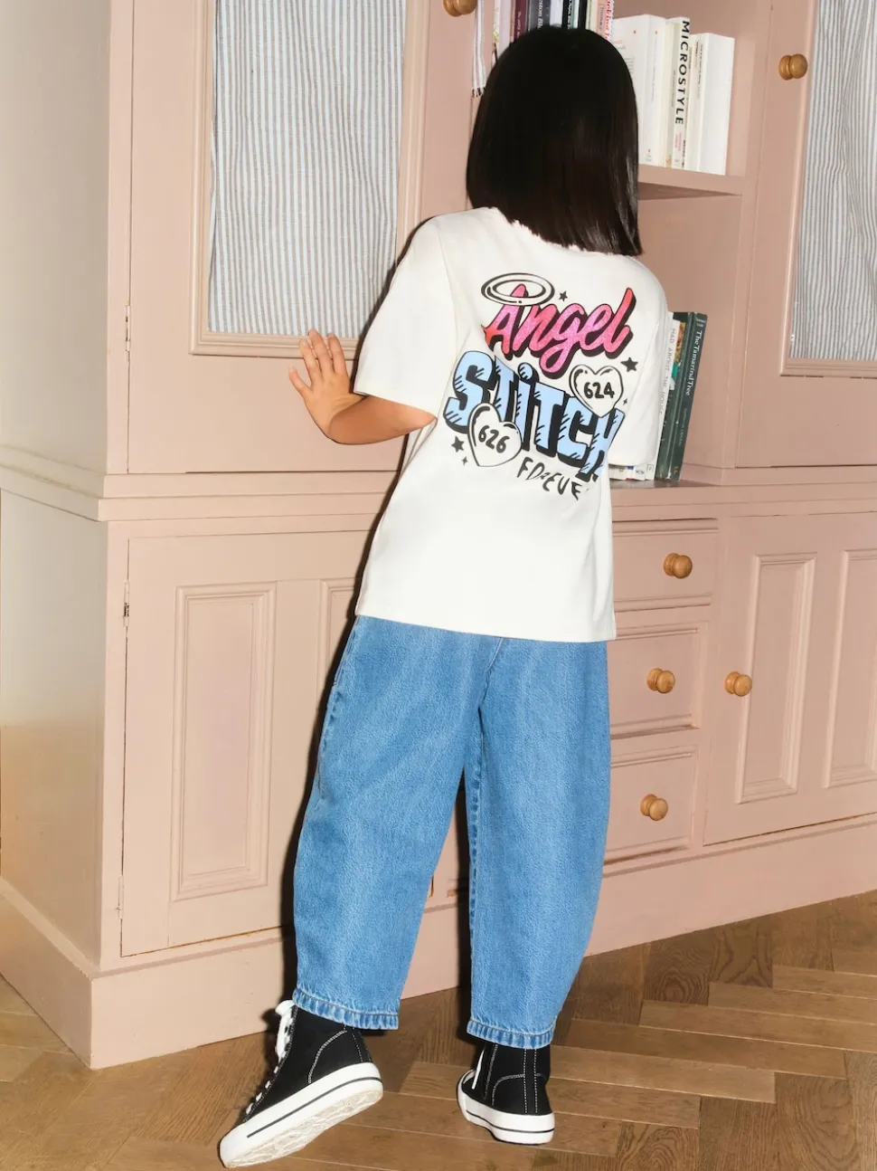 Ecru Lilo & Stitch Oversized Graphic T-Shirt (3-16yrs)