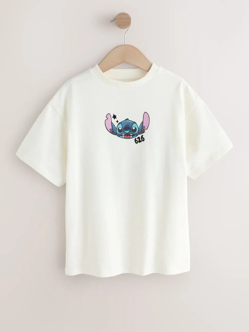 Ecru Lilo & Stitch Oversized Graphic T-Shirt (3-16yrs)