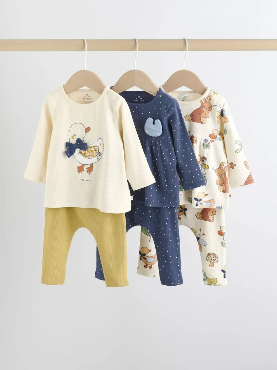 Ecru Long Sleeve Top And Leggings Set 6 Piece (0mths-3yrs)