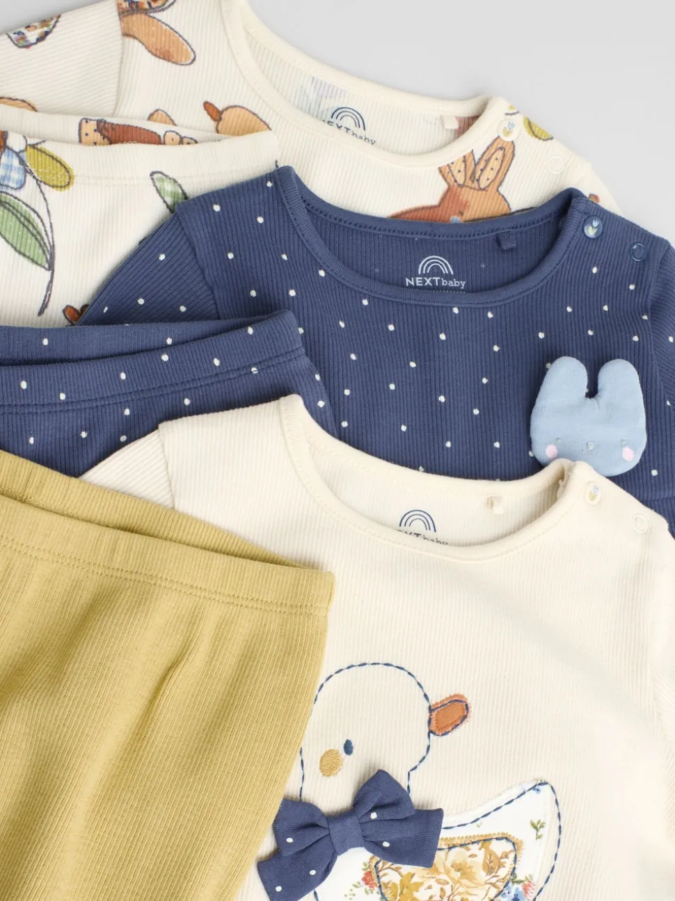 Ecru Long Sleeve Top And Leggings Set 6 Piece (0mths-3yrs)