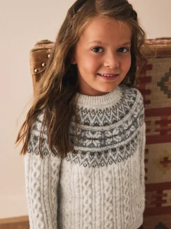 Ecru Matching Family Christmas Jumper (3mths-16yrs)