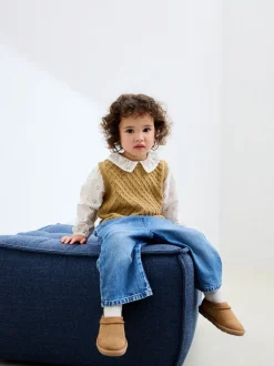 Ecru Mock Layer Knit Jumper (3mths-7yrs)