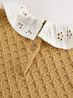 Ecru Mock Layer Knit Jumper (3mths-7yrs)