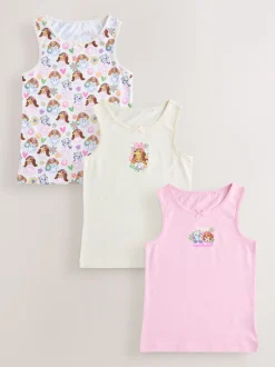 Ecru/Pink Paw Patrol Vests 3 Pack (2-8yrs)