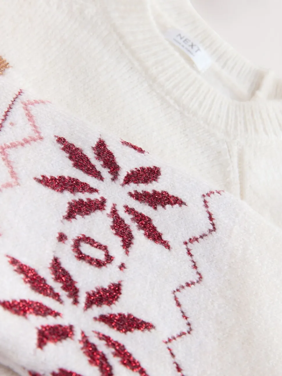 Ecru Reindeer Christmas Jumper (3-16yrs)