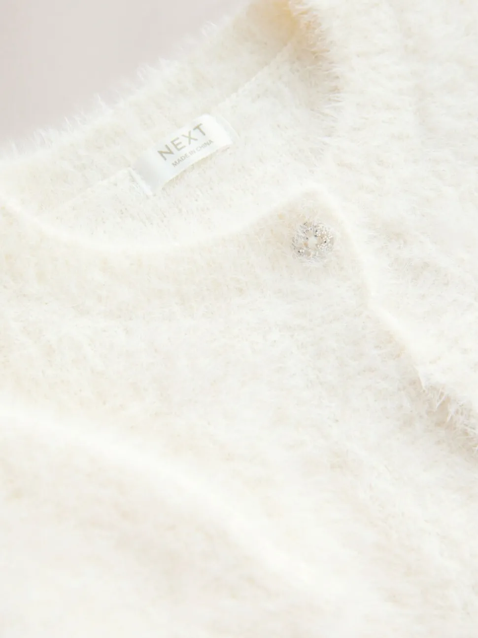 Ecru Short Sleeve Fluffy Shrug (12mths-16yrs)
