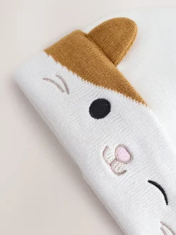 Ecru Squishmallow Cat 3D Pom Beanie Hat (5-13yrs)