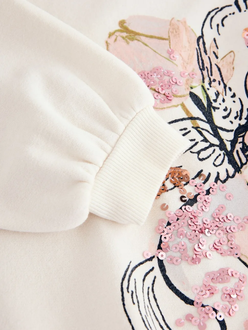 Ecru Unicorn Graphic Jumper Dress (3-16yrs)