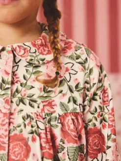 Ecru White Cath Kidston Woven Button Through Floral Pyjamas