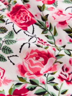 Ecru White Cath Kidston Woven Button Through Floral Pyjamas