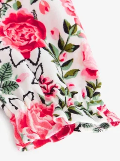Ecru White Cath Kidston Woven Button Through Floral Pyjamas