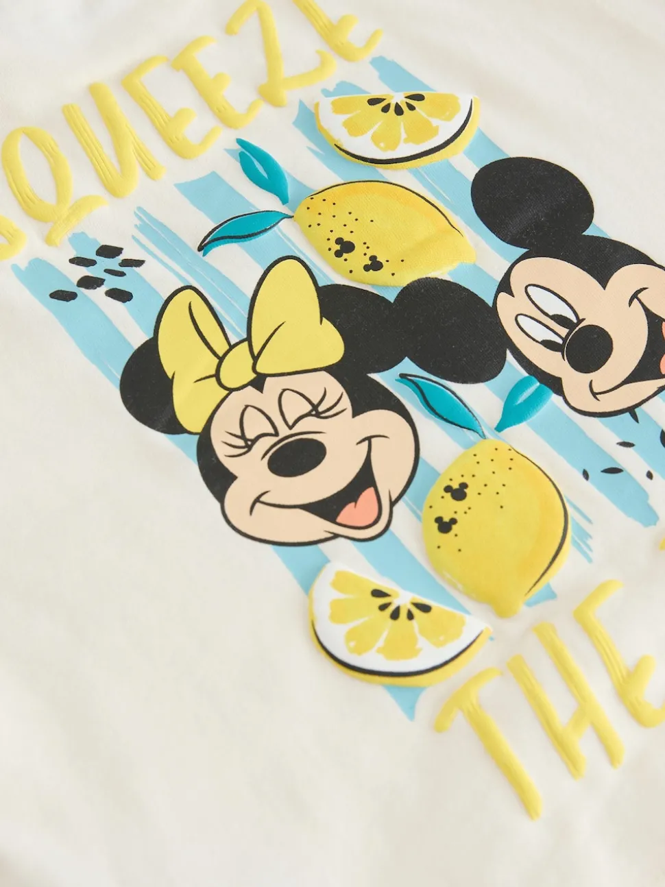 Ecru White Disney Minnie and Mickey Short Sleeve Top and Shorts Set (3mths-7yrs)